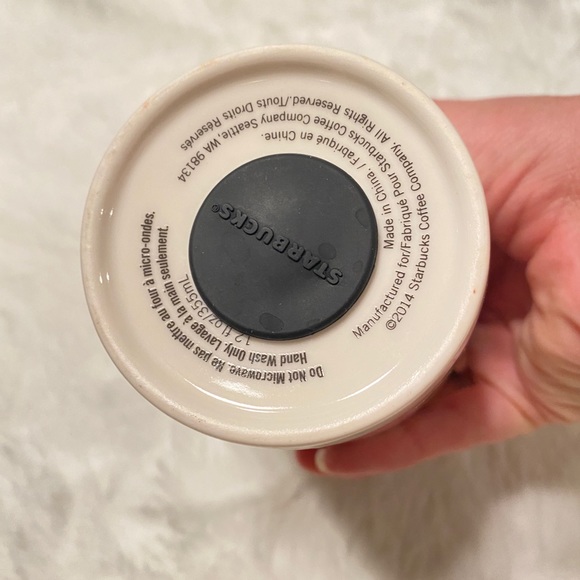 *SOLD* Starbucks Black Heart Ceramic Tumbler - Picture 3 of 4